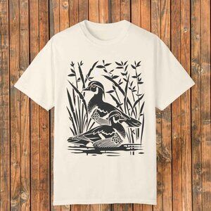 Wood Ducks Block Print Unisex Comfort Colors T-shirt